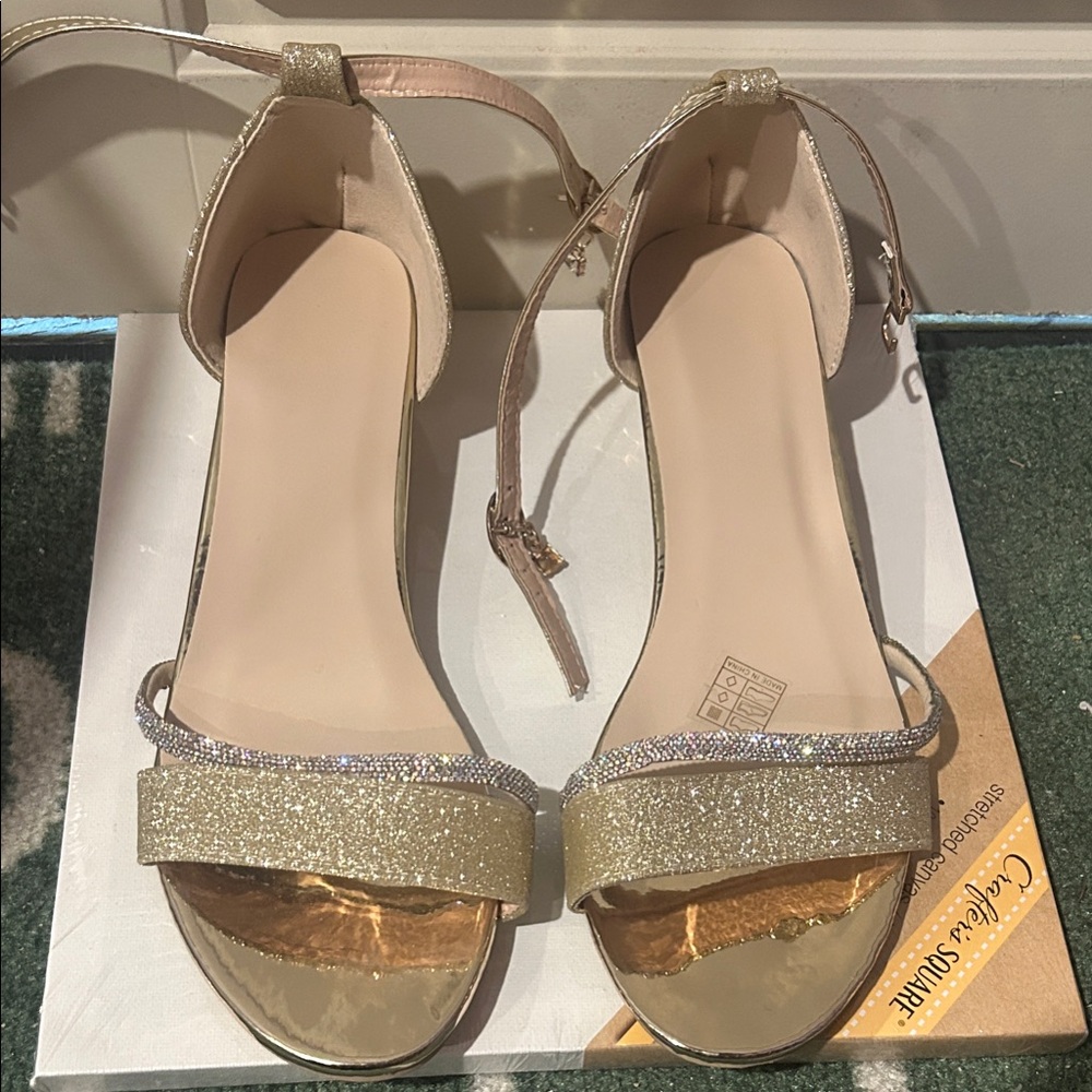 Glittering Gold and Silver Heels